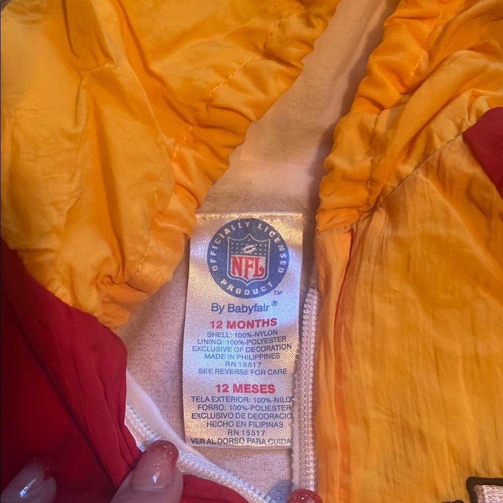 Kansas City Chiefs Baby Snowsuit - Red and Yellow - Picture 3 of 3